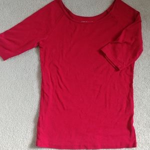 Ann taylor medium cherry red ss shirt